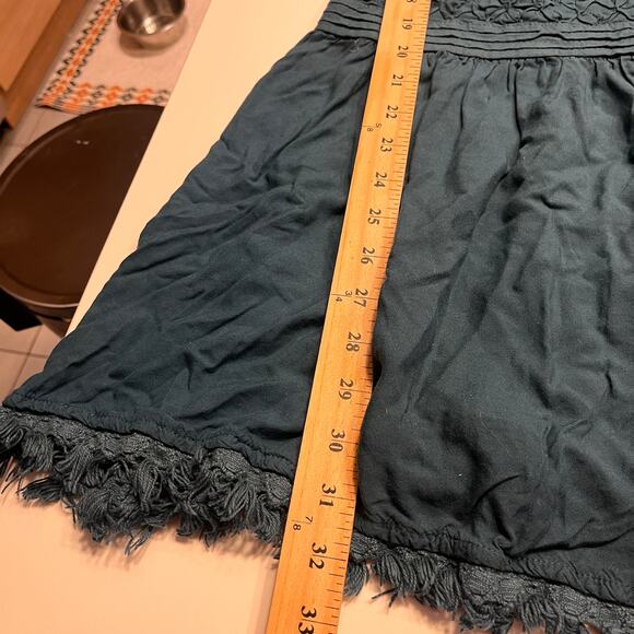 Anthropologie Floreat Senna Dress Turquoise Tie Sleeve Boho Sundress Size Small - Picture 11 of 11
